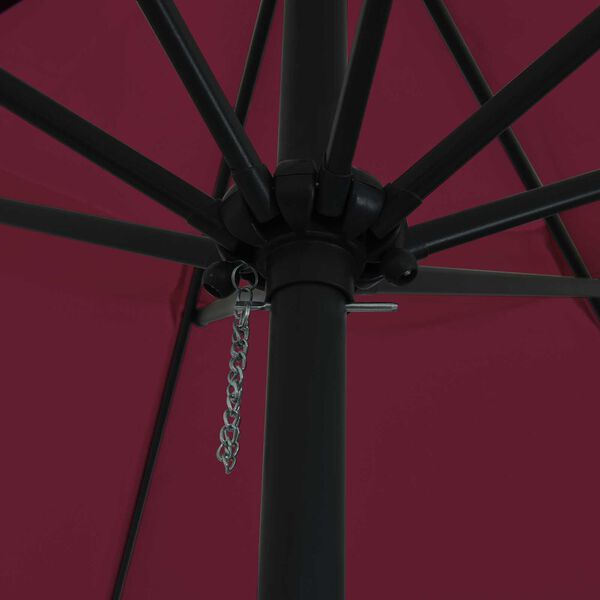 vidaXL Guarda-sol de Jardim Vermelho e Preto 395 x 395 x 245 cm