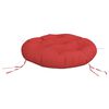 vidaXL Almofad&atilde;o redondo &Oslash; 60 x11 cm tecido oxford vermelho