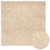 vidaXL Tapete ZIZUR bege 120x120 cm aspeto de juta interior e exterior