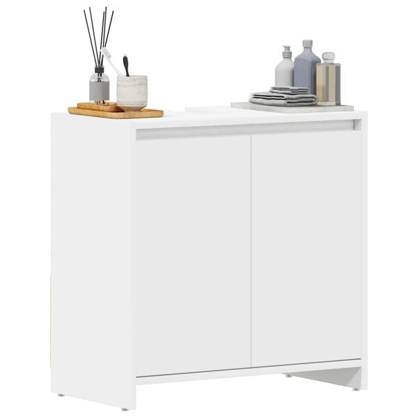 vidaXL Arm&aacute;rio de casa de banho 60x33x61 cm contraplacado branco