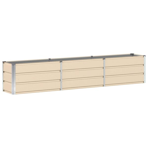 vidaXL Floreira Ivory 240 x 40 x 45 cm A&ccedil;o
