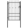 vidaXL Port&atilde;o de Cerca ASTEN 100 x 150 cm Metal Preto Tranc&aacute;vel