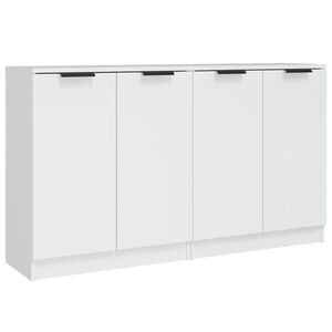 vidaXL Aparadores 2 pcs 60x30x70 cm derivados de madeira branco