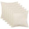 vidaXL Capa almofada 6 unid. HOUTEN Creme 80 x 80 cm Boucl&eacute;