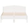 vidaXL Cama sem colch&atilde;o 135x190 cm madeira de pinho maci&ccedil;a branco