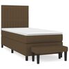 vidaXL Cama com molas/colch&atilde;o 80x200 cm tecido castanho-escuro
