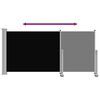 vidaXL Toldo lateral retr&aacute;til para p&aacute;tio 120x300 cm preto