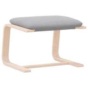 vidaXL Apoio de p&eacute;s 51x41x40 cm tecido cinzento-claro