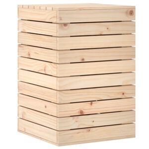 vidaXL Cesto de roupa suja 44x44x66 cm madeira de pinho maci&ccedil;a