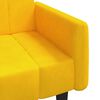 vidaXL Sofá-cama de 2 lugares veludo amarelo