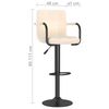 vidaXL Bancos de bar 2 pcs tecido cor creme