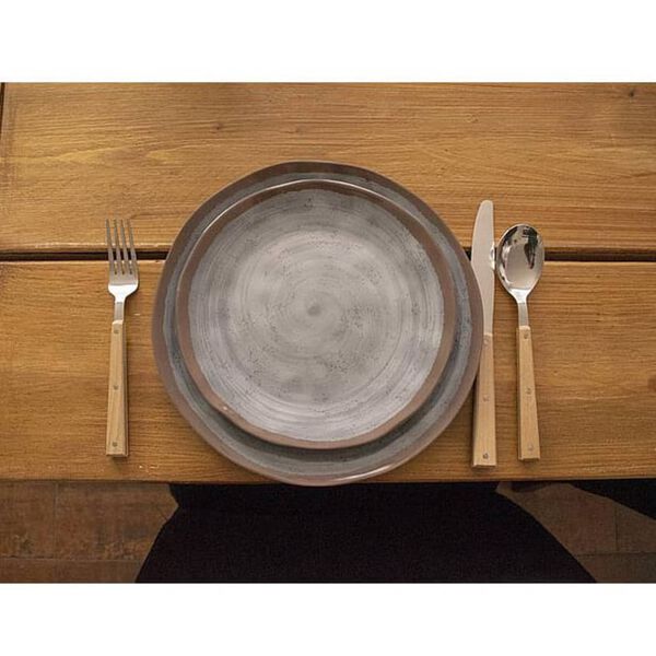 Bo-Camp 12 pcs lou&ccedil;a de mesa Halo melamina cinzento e terra