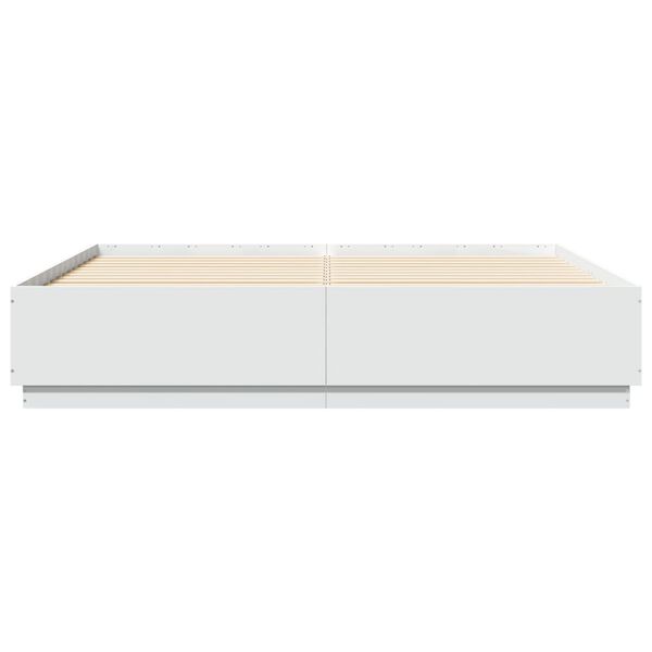 vidaXL Estrutura de cama 180x200 cm derivados de madeira branco