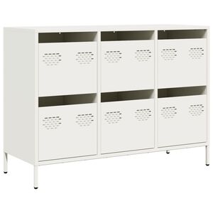 vidaXL Aparador 101,5x39x73,5 cm a&ccedil;o laminado a frio branco