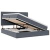 vidaXL Cama com arruma&ccedil;&atilde;o e colch&atilde;o Cinza Escuro 180 x 200 cm Veludo