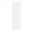 vidaXL Porta Deslizante 78 x 211 cm Derivados de Madeira Branco