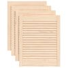 vidaXL Portas de arm&aacute;rio 4 pcs com design de persiana pinho maci&ccedil;o