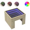 vidaXL Mesa de centro luzes LED Infinity 40x40x30 cm carvalho sonoma