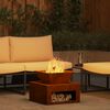 vidaXL Fire Pit Ferro Enferrujado 50 x 50 x 40 cm