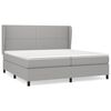 vidaXL Cama com molas/colch&atilde;o 200x200 cm tecido cinza-claro