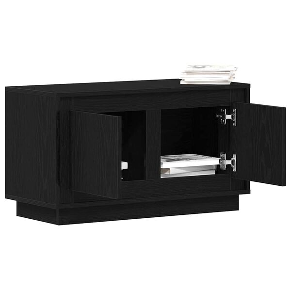 vidaXL Gabinete para TV Carvalho preto 80 x 35 x 45 cm