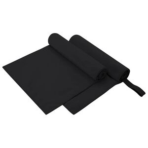 vidaXL Toalhas Esportivas 2 pcs Preto 100 x 50 cm