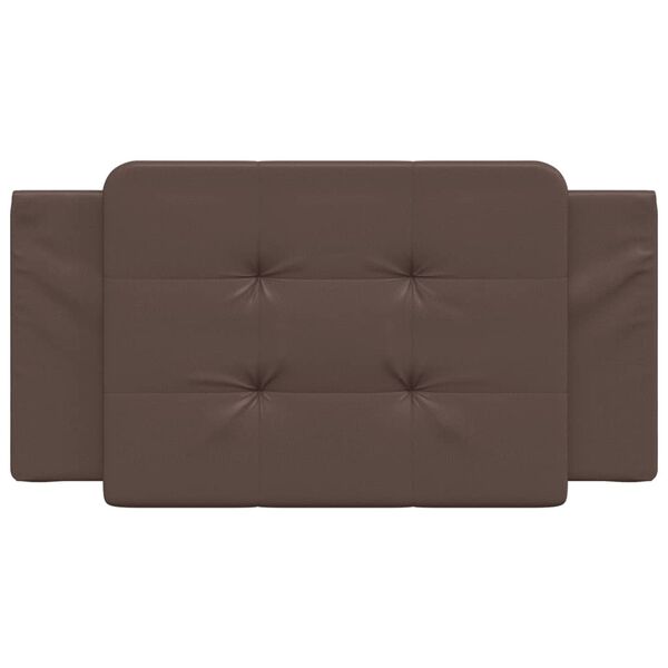 vidaXL Almofad&atilde;o de cabeceira Zadar 100 cm couro artificial castanho