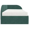 vidaXL Estrutura de Cama de Canto com Colch&atilde;o 2 pcs Verde Veludo