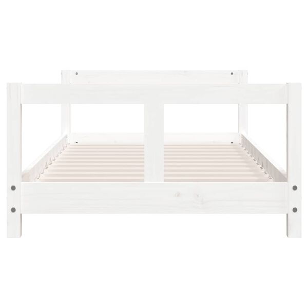 vidaXL Estrutura de cama infantil 80x160 cm pinho maciço branco