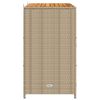 vidaXL Arm&aacute;rio com porta Bege 70 x 50 x 87 cm Poli&eacute;ster e Rattan Roly
