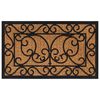 vidaXL Tapete de porta retangular 45x75 cm borracha e fibra de coco