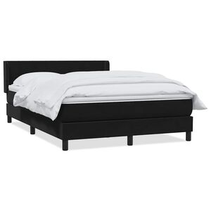 vidaXL Cama com molas/colch&atilde;o 160x210 cm veludo preto