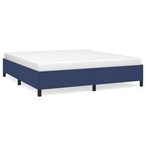 vidaXL Estrutura de cama sem colch&atilde;o 160x200 cm tecido azul