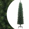 vidaXL &Aacute;rvore de Natal artificial fina com suporte 240 cm PVC verde