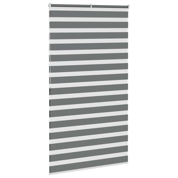 vidaXL Cortina de zebra 125x200 cm largura do tecido 120,9cm poli&eacute;ster
