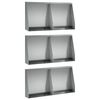 vidaXL Muro de Conten&ccedil;&atilde;o 6 unid. 40 x 12 x 50 cm A&ccedil;o Galvanizado