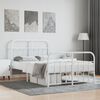 vidaXL Estrutura de cama com cabeceira e pés 120x200 cm metal branco
