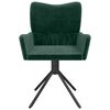 vidaXL Cadeiras de jantar giratorias 2 pcs veludo verde-escuro