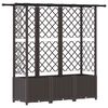 vidaXL Cama Elevada com Treli&ccedil;a e Telhado Castanho 162,5 x 40 x 138 cm