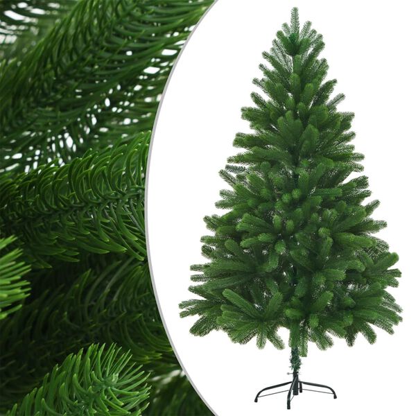 vidaXL Árvore Natal artificial pré-iluminada c/ bolas 210 cm verde
