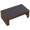 vidaXL Mesa de centro luzes LED Infinity 90x50x30 cm carvalho castanho