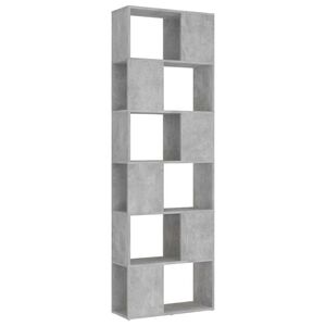 vidaXL Estante/divis&oacute;ria 60x24x186 cm contraplacado cinzento-cimento