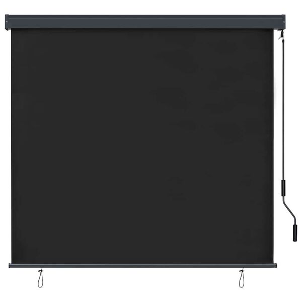 vidaXL Cortina Rolô Exterior Riscas Antracite 180 x 250 cm tecido