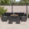 vidaXL Conjunto de Sof&aacute; de Jardim com almofada 10 pcs Preto