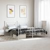 vidaXL Estrutura de cama com cabeceira e p&eacute;s 183x213 cm metal branco