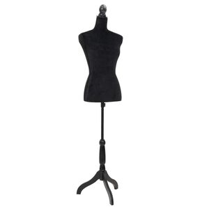 vidaXL Busto manequim de senhora preto