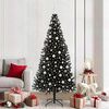 vidaXL &Aacute;rvore de Natal com 300 LEDs com suporte Preto 210 cm PVC