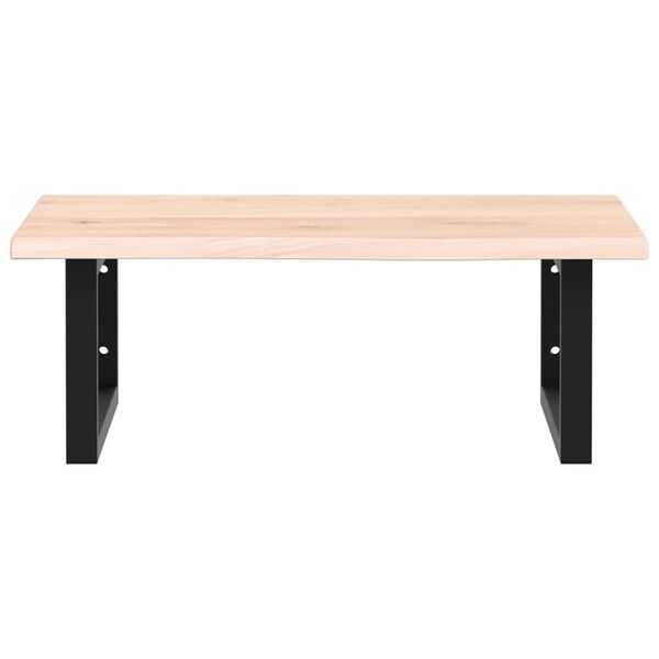 vidaXL Prateleira de parede p/ lavatório aço/madeira carvalho maciça