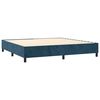 vidaXL Cama box spring c/ colch&atilde;o/LED 200x200 cm veludo azul-escuro