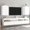 vidaXL M&oacute;veis parede p/ TV 2pcs 40,5x30x60 cm derivados madeira branco